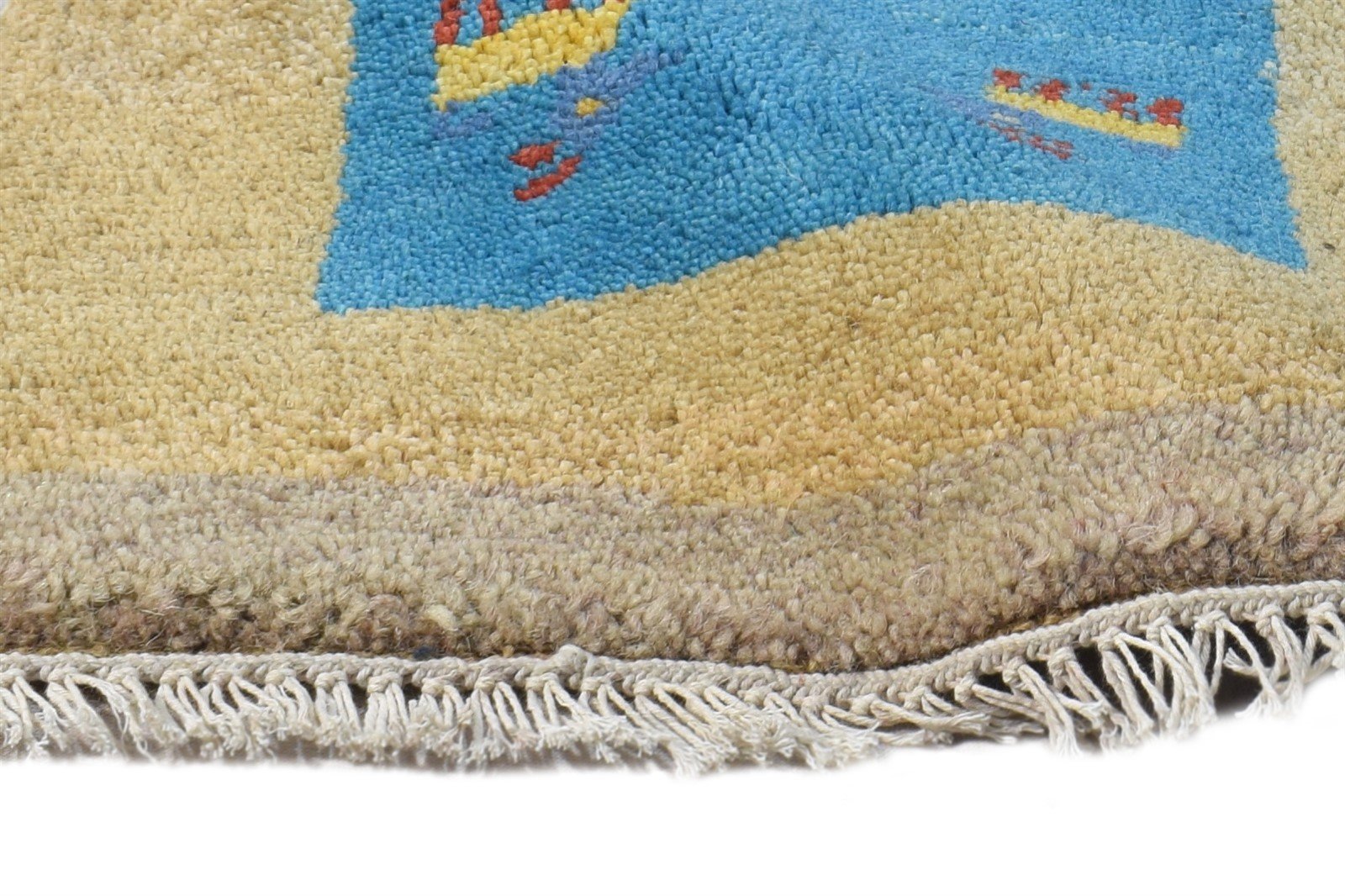 1' X 2' Rug Wool Beige Southwestern Hand Knotted American Tribal Small Carpet   7865090375829