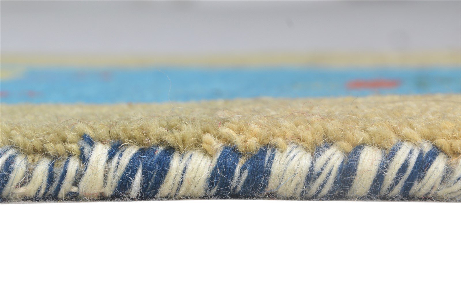 1' X 2' Rug Wool Beige Southwestern Hand Knotted American Tribal Small Carpet   7865090375829