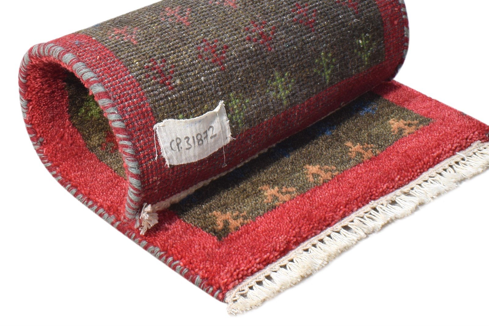 1' X 2' Rug Wool Brown Persian Hand Knotted Southwestern Tribal Small Carpet   7865180684437