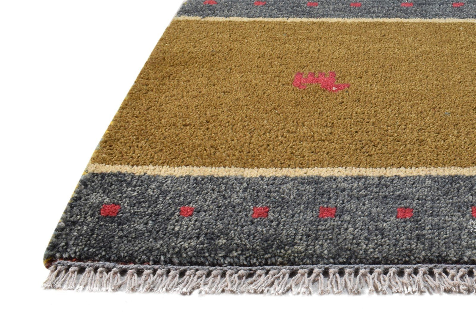 1' X 2' Rug Wool Brown Southwestern Hand Knotted Gabbeh Tribal Small Carpet   7865099288725