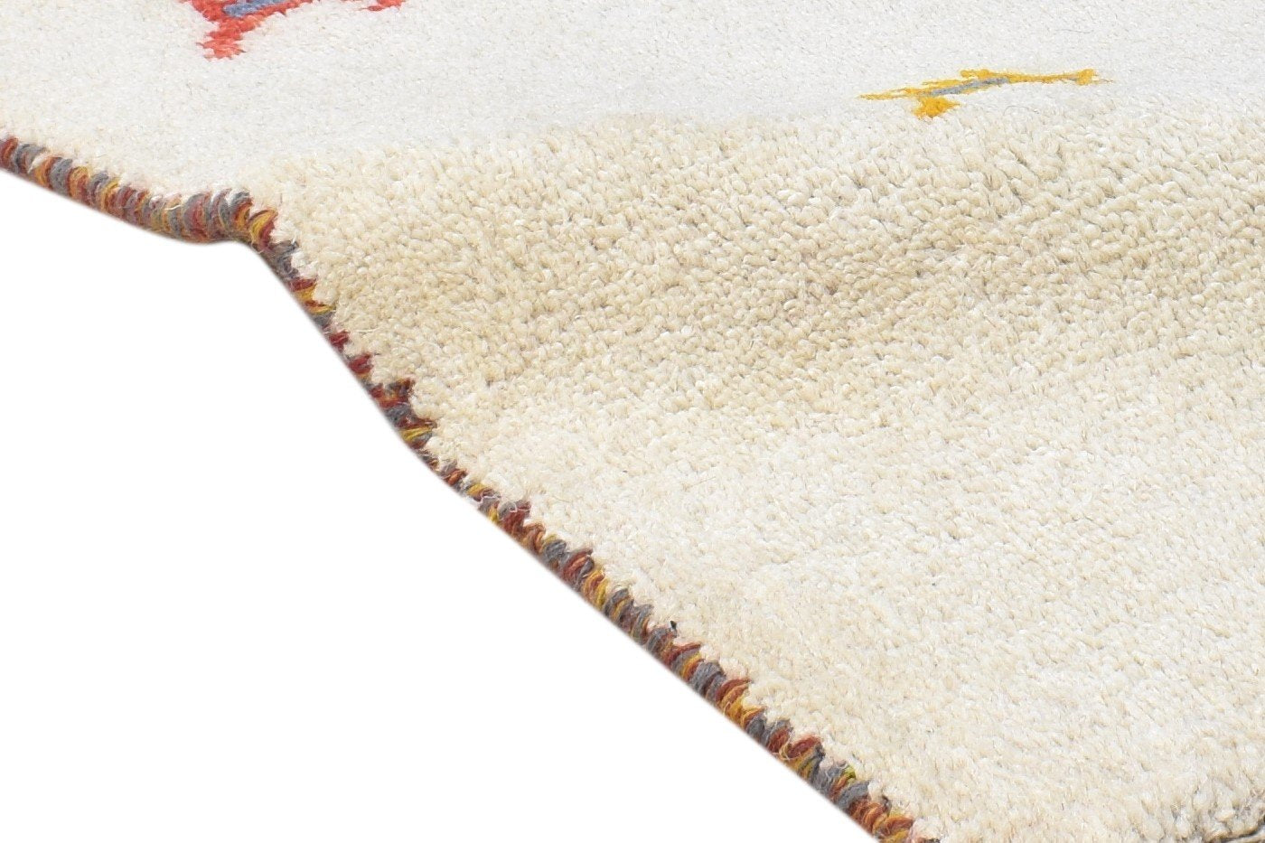 Batsheva 1' X 2' Rug Wool Cream Southwestern Hand Knotted American Tribal   7865084838037