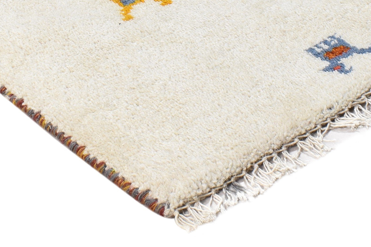 Batsheva 1' X 2' Rug Wool Cream Southwestern Hand Knotted American Tribal   7865084838037