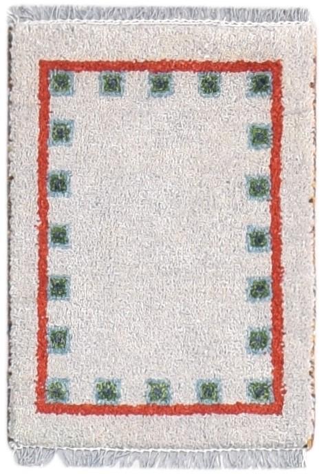 1' X 2' Rug Wool Grey Persian Hand Knotted Southwestern Tribal Small Carpet   7865181995157
