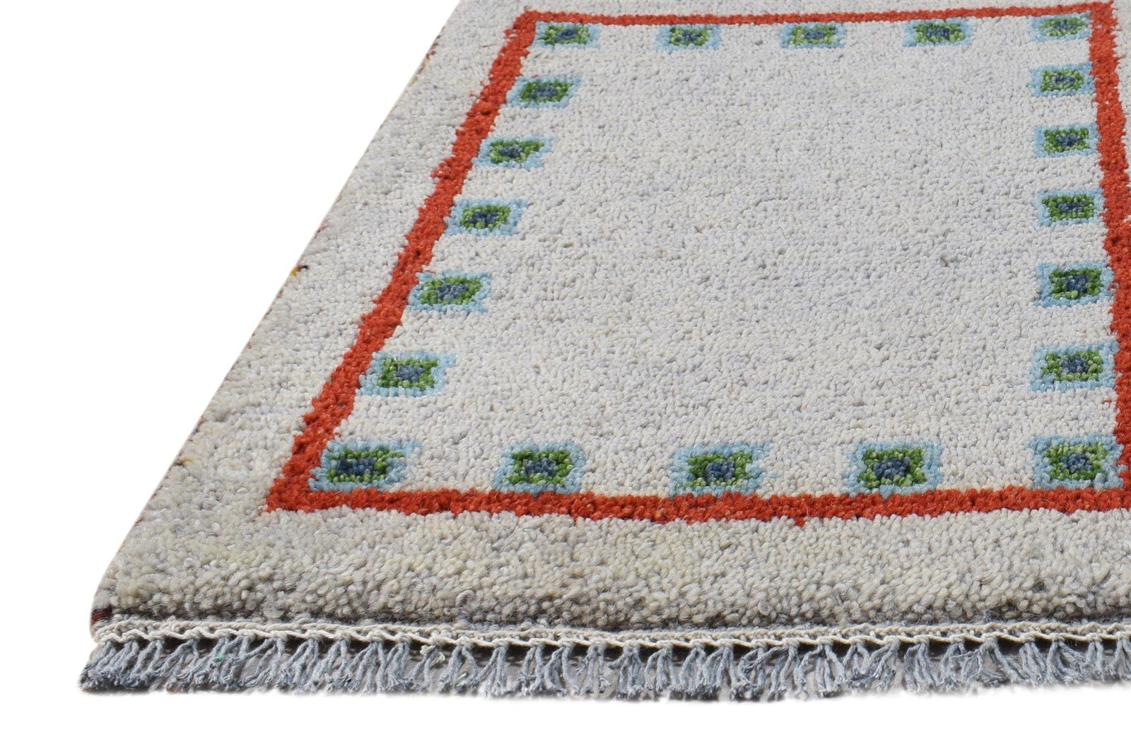 1' X 2' Rug Wool Grey Persian Hand Knotted Southwestern Tribal Small Carpet   7865181995157
