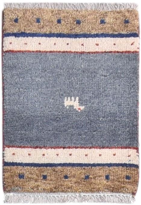 1' X 2' Rug Wool Grey Persian Hand Knotted Southwestern Tribal Small Carpet   7865185861781