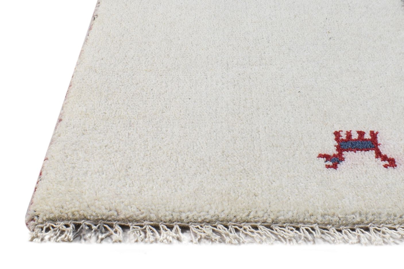 1' X 2' Rug Wool Ivory Southwestern Hand Knotted American Tribal Small Carpet   7865061245077