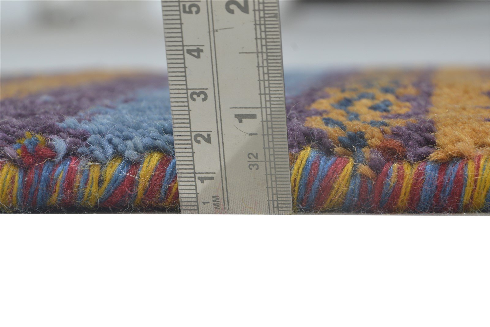 Linn 1' X 2' Rug Wool Purple Persian Hand Knotted Gabbeh Southwestern   7864210358421