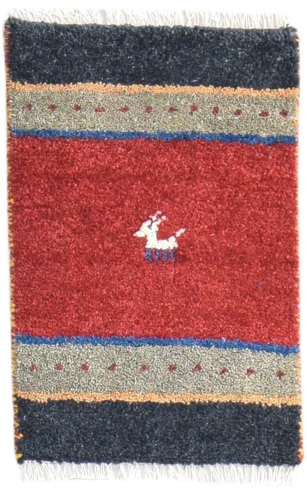 1' X 2' Rug Wool Red Tribal Hand Knotted Gabbeh Southwestern Small Carpet   7864505172117