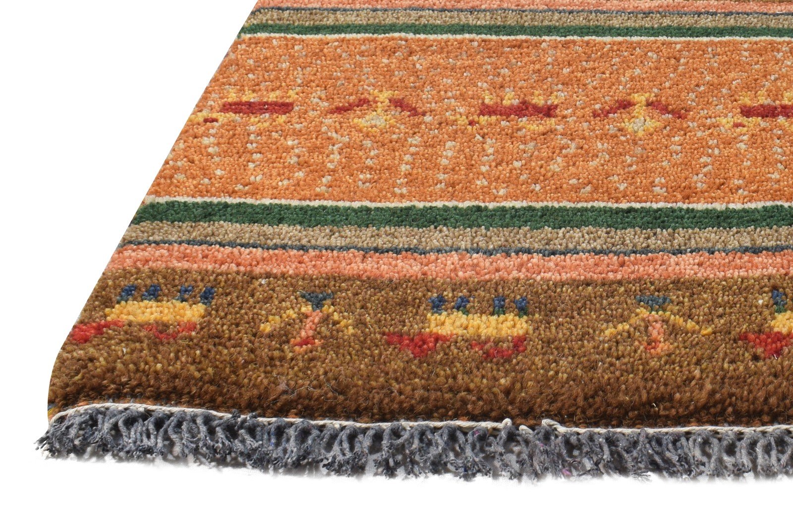 1' X 2' Rug Wool Rust Southwestern Hand Knotted American Tribal Small Carpet   7865085165717