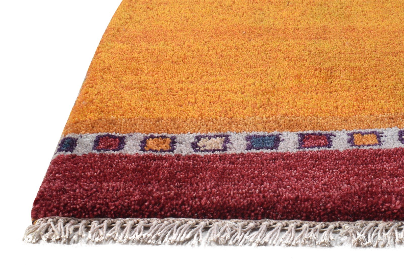 1' X 2' Rug Wool Rust Tribal Hand Knotted Gabbeh Southwestern Small Carpet   7864503533717