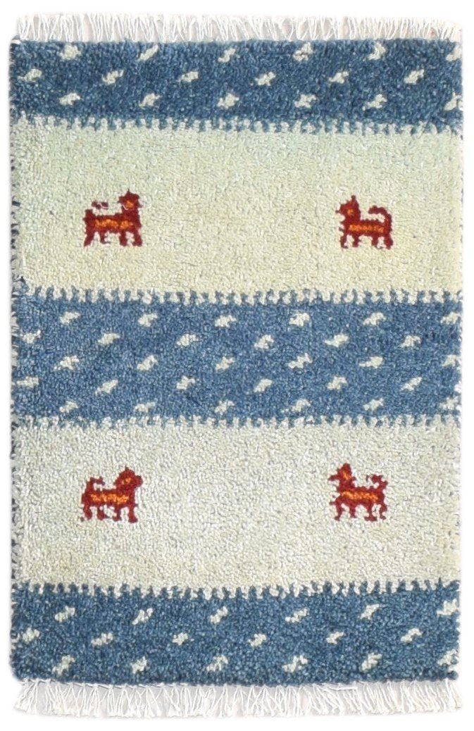 1' X 2' Rug Wool Sage Tribal Hand Knotted Gabbeh Southwestern Small Carpet   7864504844437