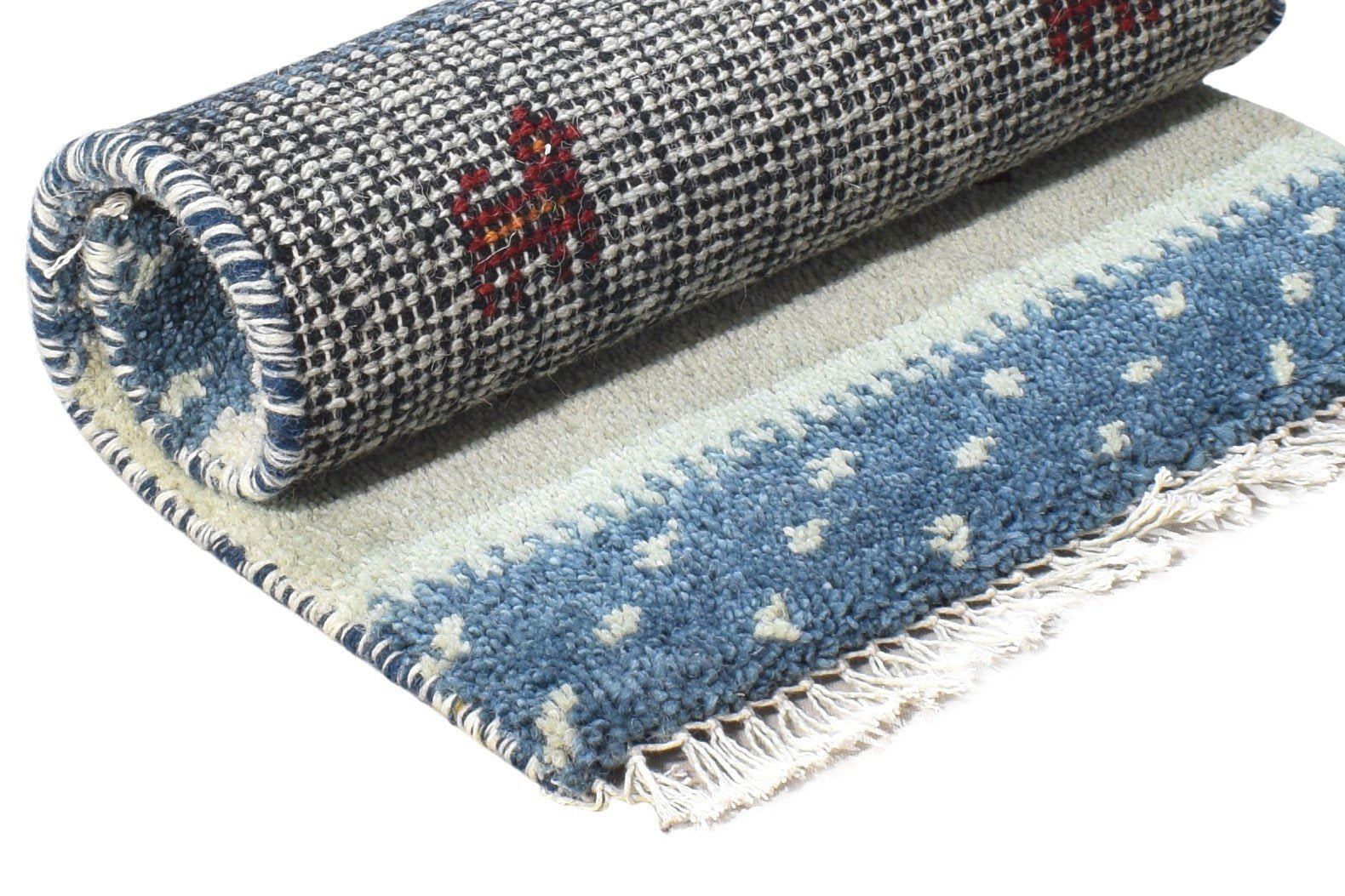 Celestyna 1' X 2' Rug Wool Sage Tribal Hand Knotted Gabbeh Southwestern   7864504844437