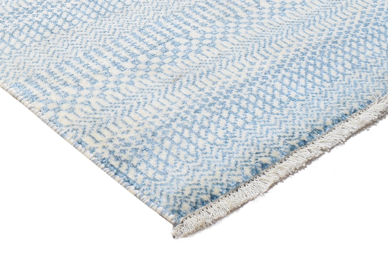 100% Wool / Art Silk Charcoal Rug 2X3 Modern Hand Knotted Scandinavian Grass Trellis Small   7864316166293