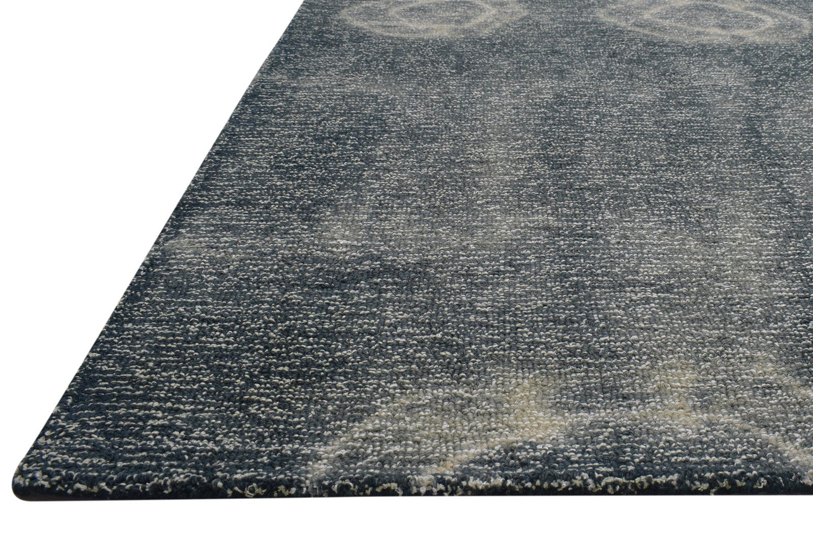 100% Wool / Art Silk Charcoal Rug 5X8 Modern Hand Tufted Shibori Tie Dye Room Size   7864083972245