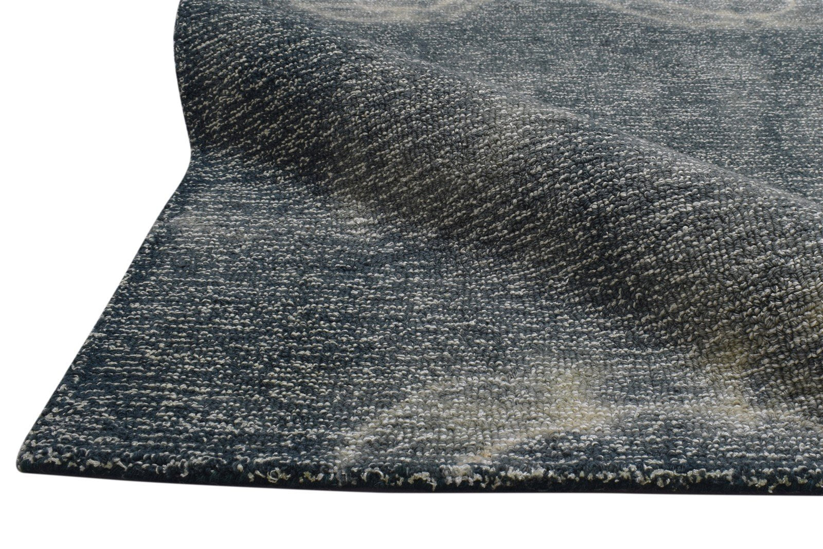 100% Wool / Art Silk Charcoal Rug 5X8 Modern Hand Tufted Shibori Tie Dye Room Size   7864083972245