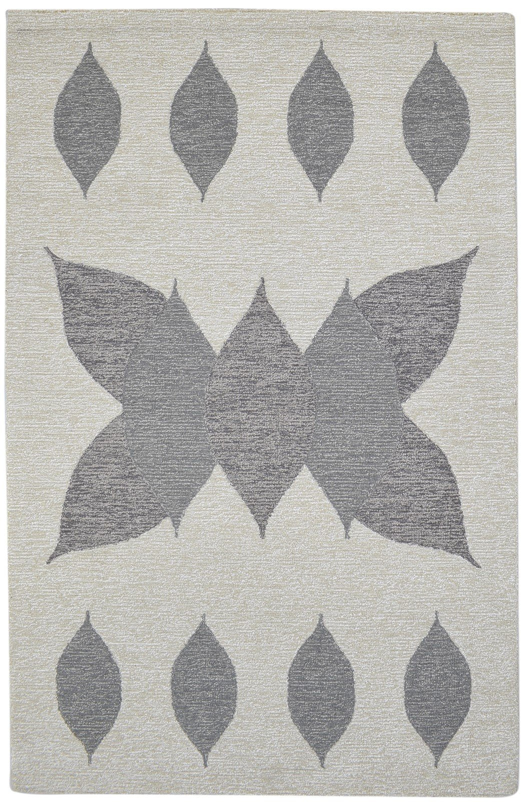 100% Wool / Art Silk Grey Rug 5X8 Modern Hand Tufted Indian Animal Print Room Size   7864085610645