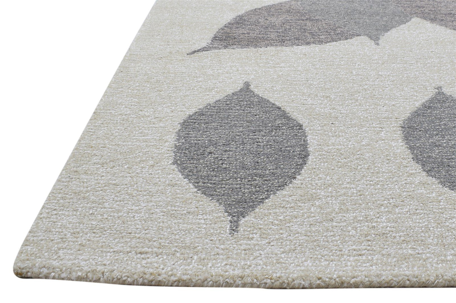100% Wool / Art Silk Grey Rug 5X8 Modern Hand Tufted Indian Animal Print Room Size   7864085610645