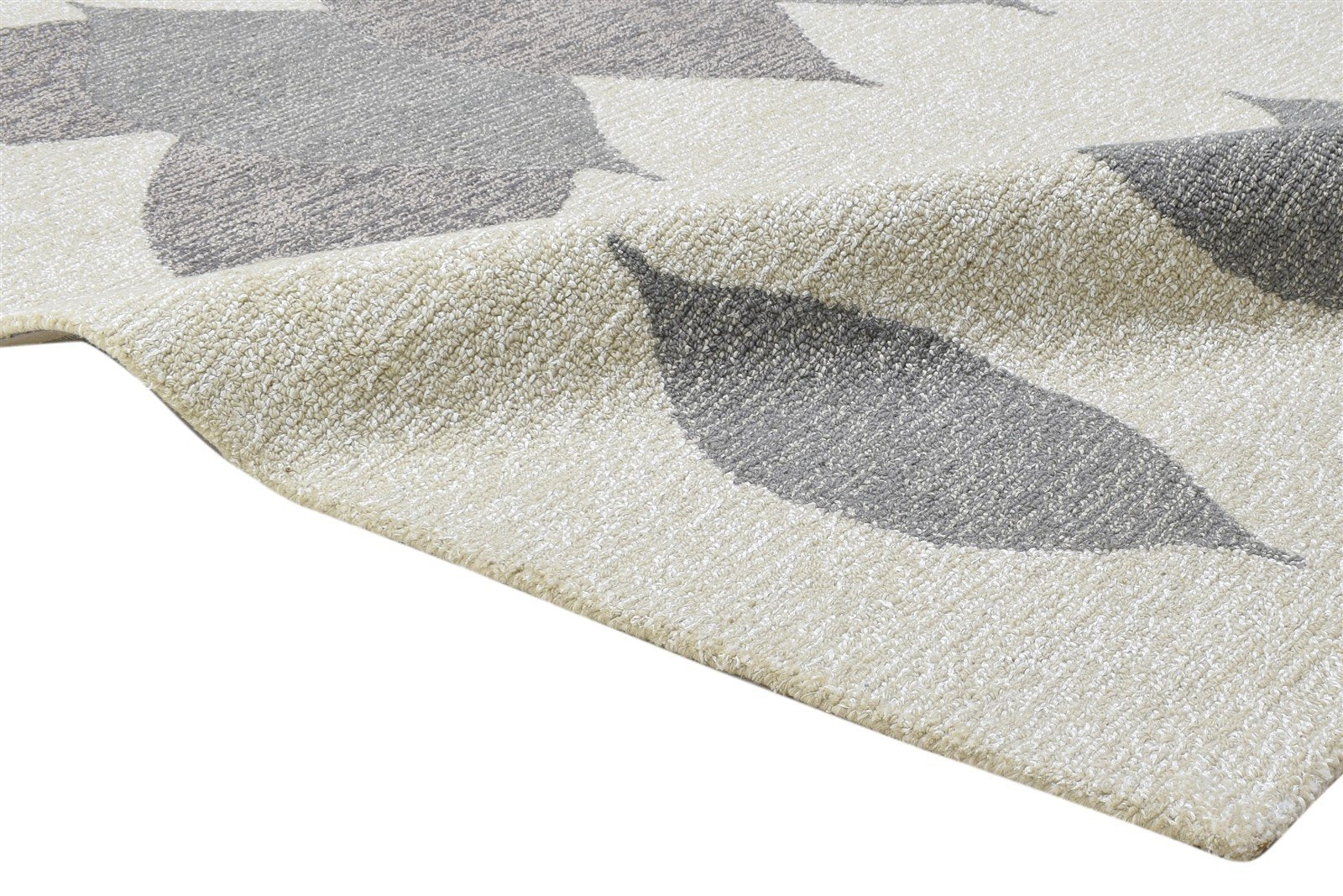 Donelle 100% Wool / Art Silk Grey Rug 5X8 Modern Hand Tufted Indian Animal Print   7864085610645