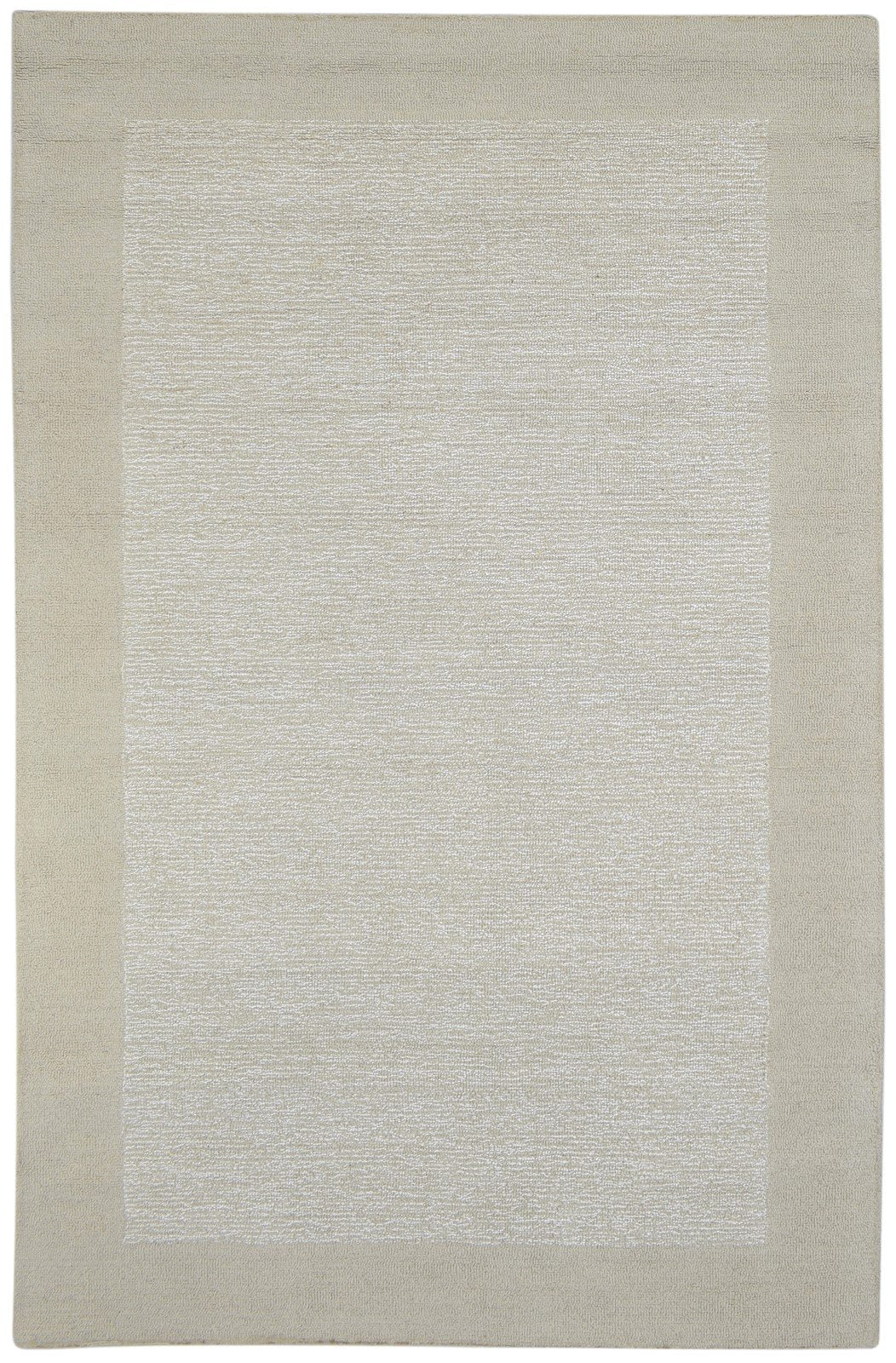 100% Wool / Art Silk Grey Rug 5X8 Modern Hand Tufted Scandinavian Bordered Room Size   7864084824213