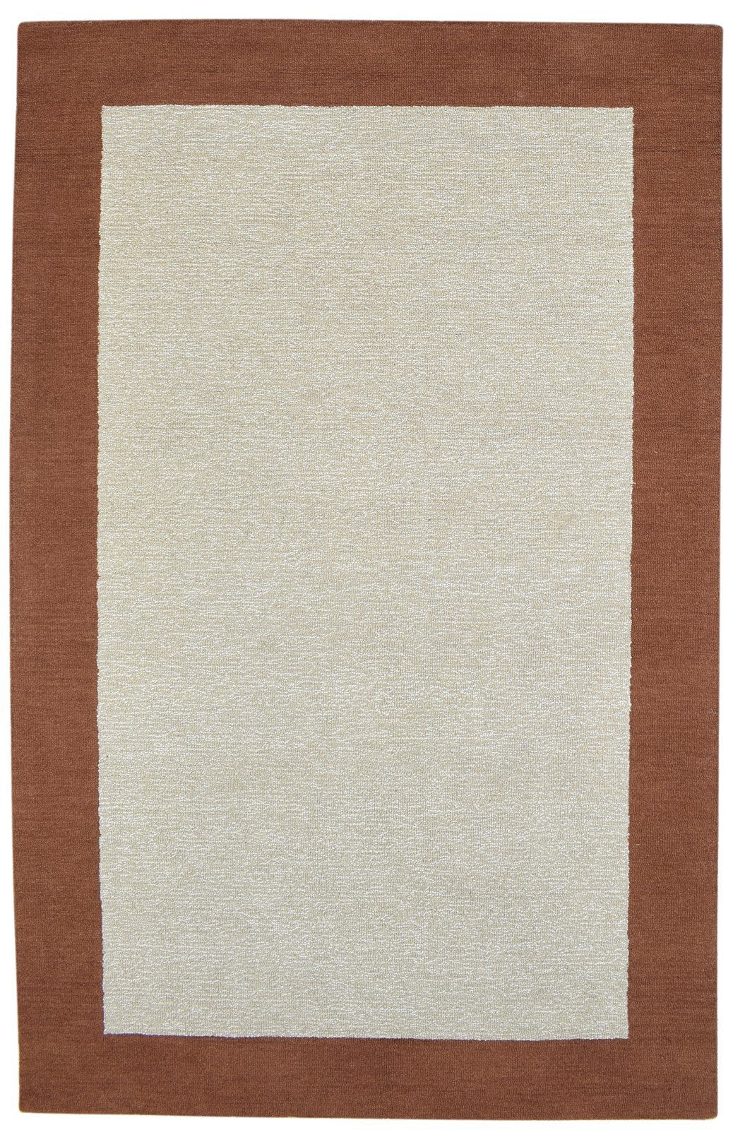 100% Wool / Art Silk Rug 5X8 Modern Hand Tufted Scandinavian Bordered Room Size   7864087609493