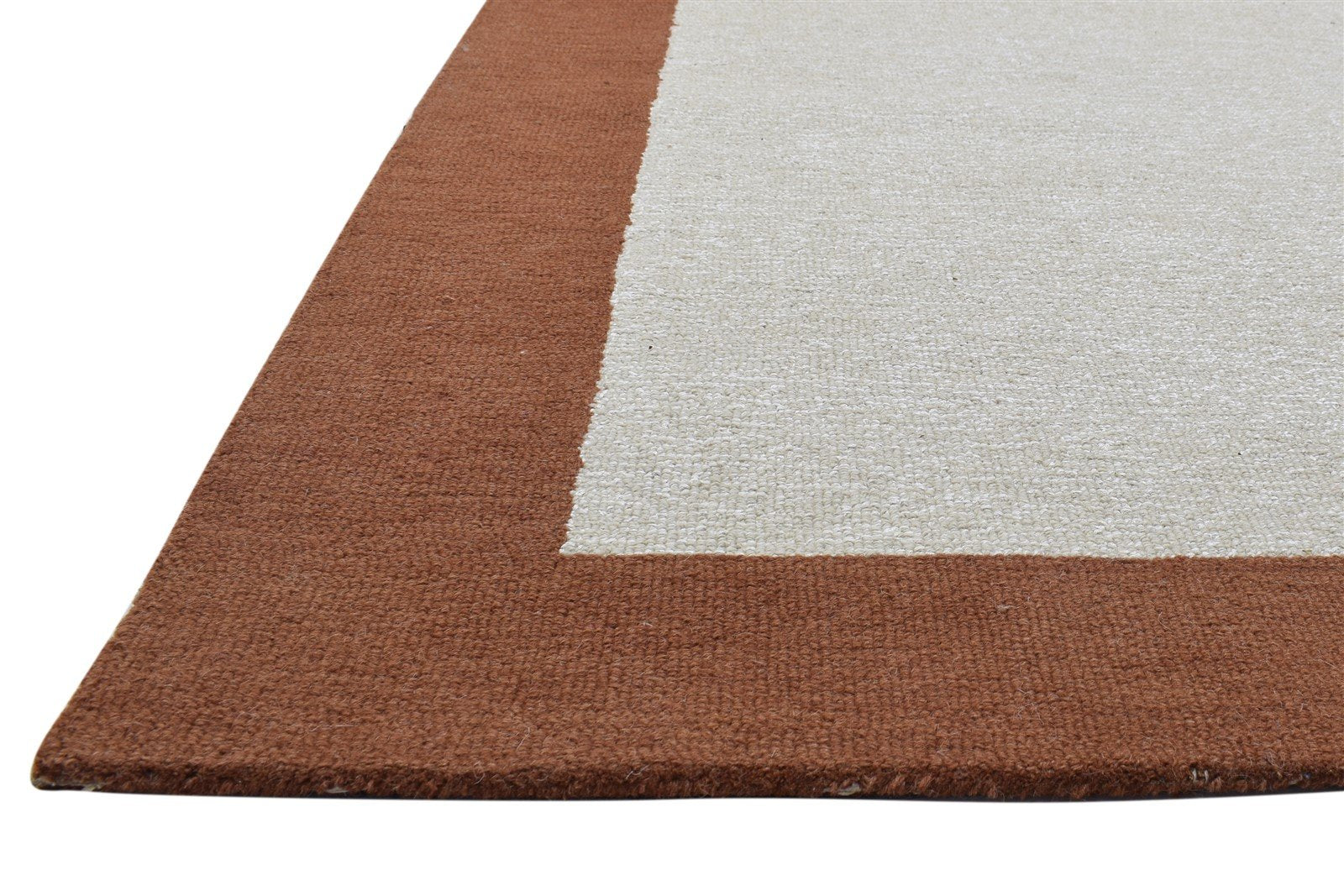100% Wool / Art Silk Rug 5X8 Modern Hand Tufted Scandinavian Bordered Room Size   7864087609493