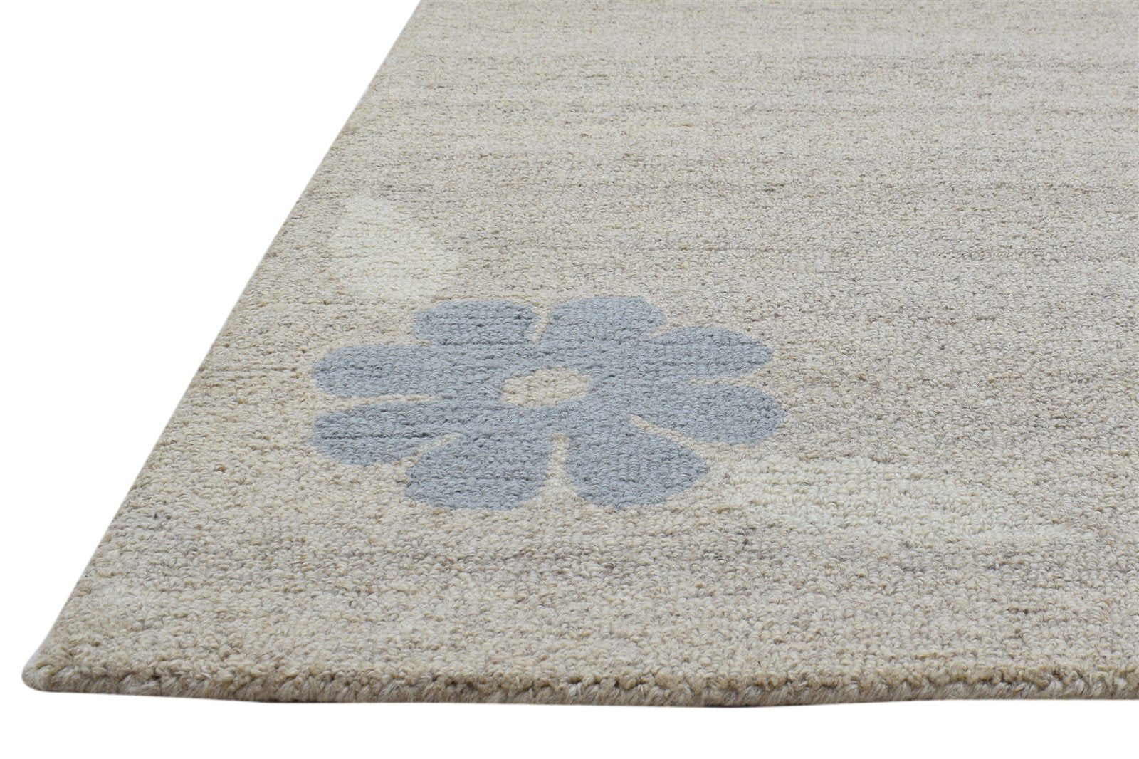 100% Wool / Art Silk Sage Rug 5X8 Modern Hand Tufted Scandinavian Floral Room Size   7864085250197
