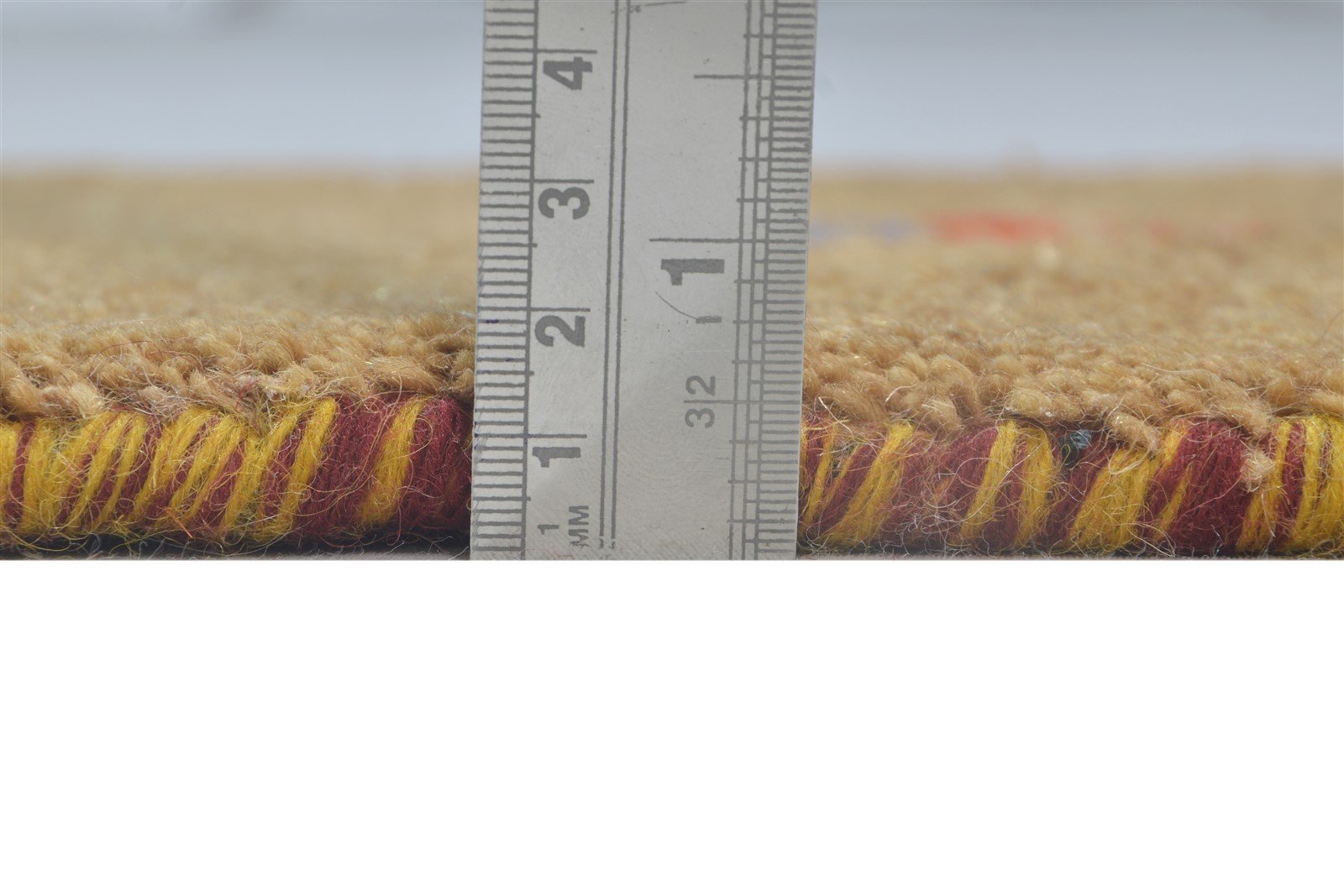 100% Wool Beige Rug 1X2 Persian Hand Knotted Gabbeh Southwestern Small Carpet   7864203542677