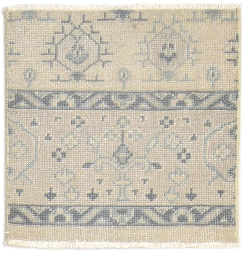 100% Wool Beige Rug 2' X 2' Persian Hand Knotted Bokhara Oriental Small Square   7864120246421
