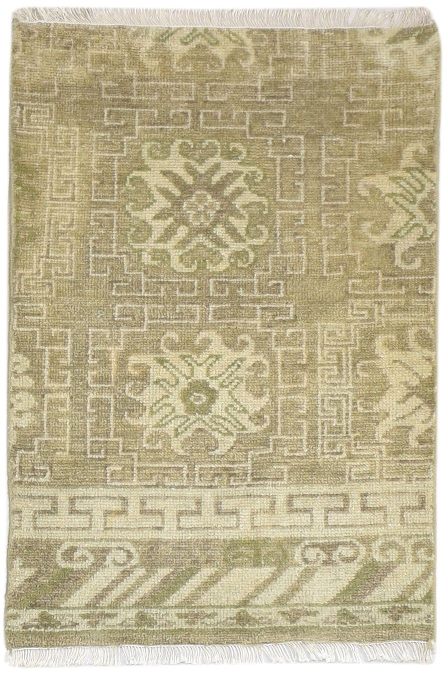 100% Wool Beige Rug 2' X 3' Persian Hand Knotted Bokhara Oriental Small Carpet   7864181588117