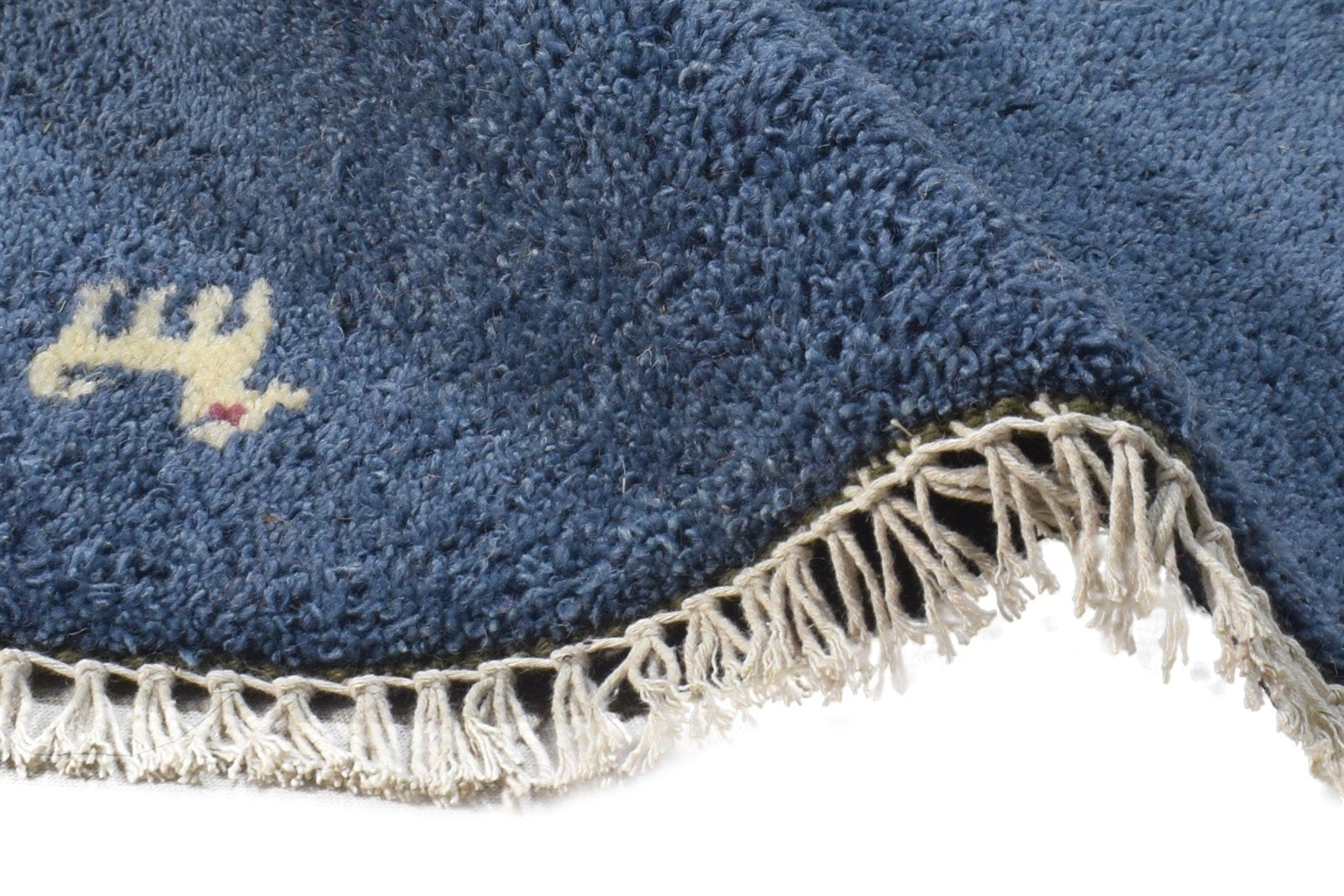 100% Wool Blue Rug 1' X 2' Tribal Hand Knotted Gabbeh Southwestern Small Carpet   7864509137045