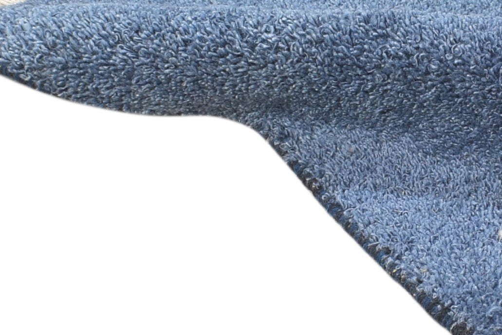 100% Wool Blue Rug 1' X 2' Tribal Hand Knotted Gabbeh Southwestern Small Carpet   7864509137045