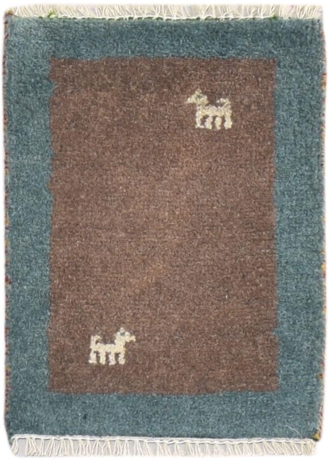 100% Wool Brown Rug 1' X 2' Tribal Hand Knotted Gabbeh Southwestern Small Carpet   7864500093077
