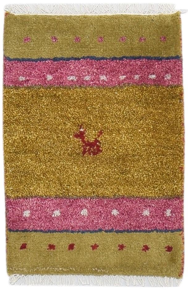 100% Wool Brown Rug 1X2 Persian Hand Knotted Gabbeh Southwestern Small Carpet   7864206065813