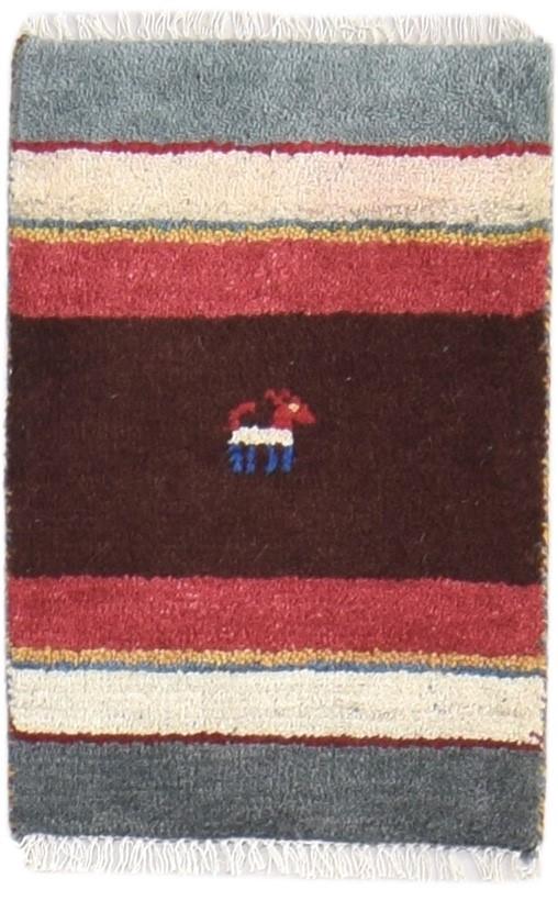 100% Wool Brown Rug 1X2 Persian Hand Knotted Gabbeh Southwestern Small Carpet   7864212947093