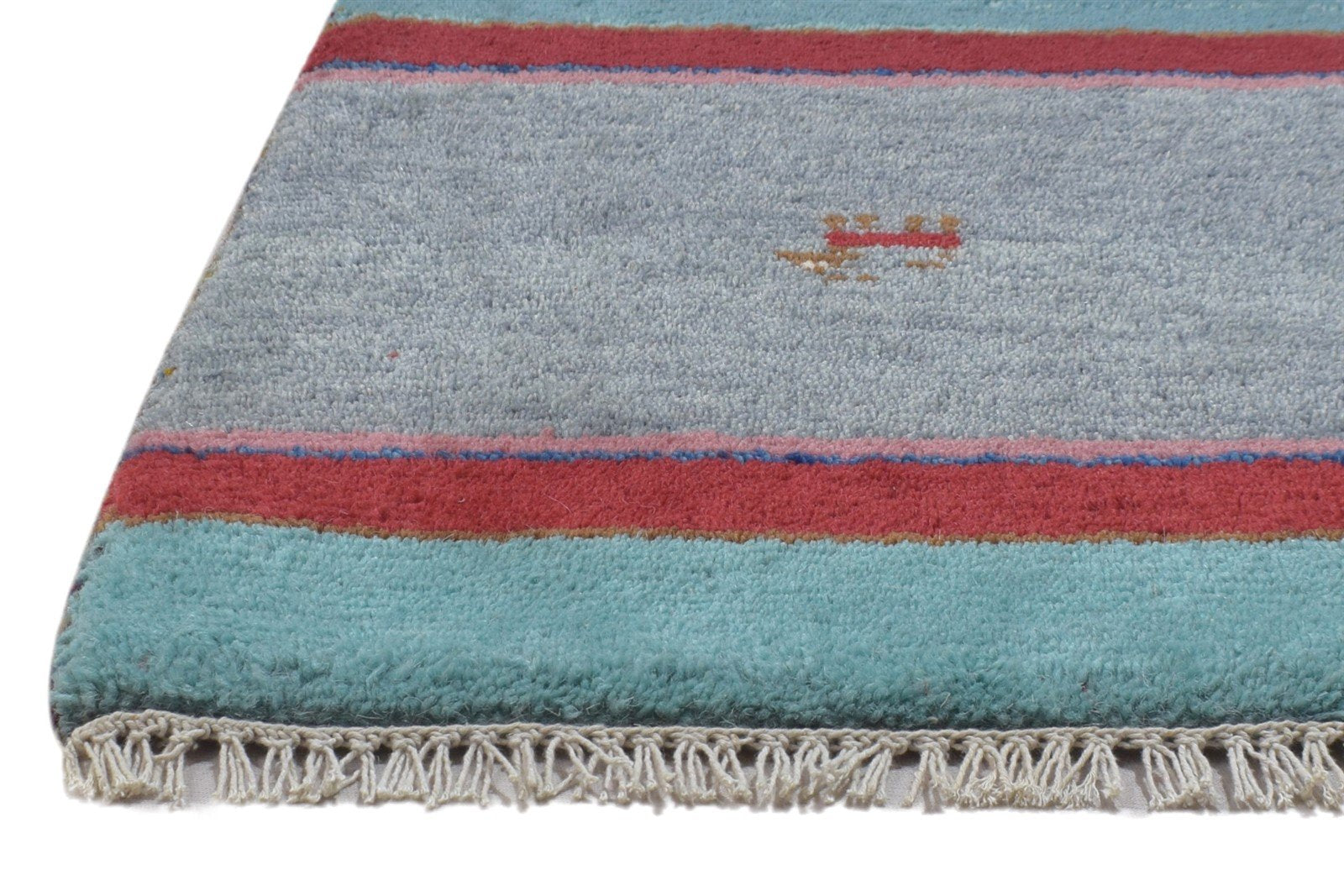 100% Wool Dark Grey Rug 1X2 Persian Hand Knotted Gabbeh Southwestern Small   7864204099733