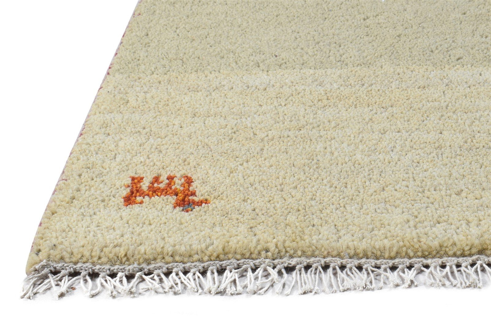 100% Wool Gold Rug 1' X 2' Tribal Hand Knotted Gabbeh Southwestern Small Carpet   7864504942741