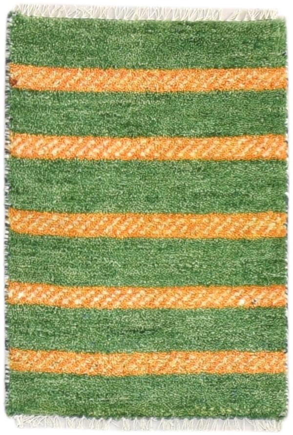 100% Wool Green Rug 1' X 2' Tribal Hand Knotted Gabbeh Southwestern Small Carpet   7864499470485