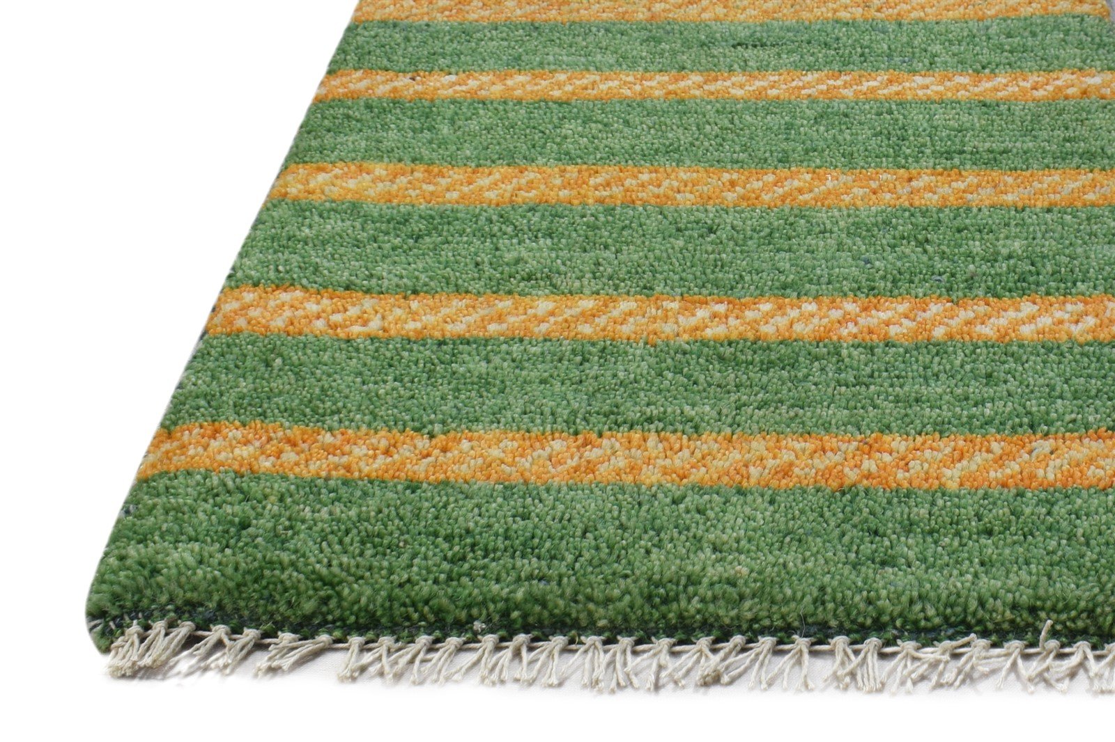 100% Wool Green Rug 1' X 2' Tribal Hand Knotted Gabbeh Southwestern Small Carpet   7864499470485