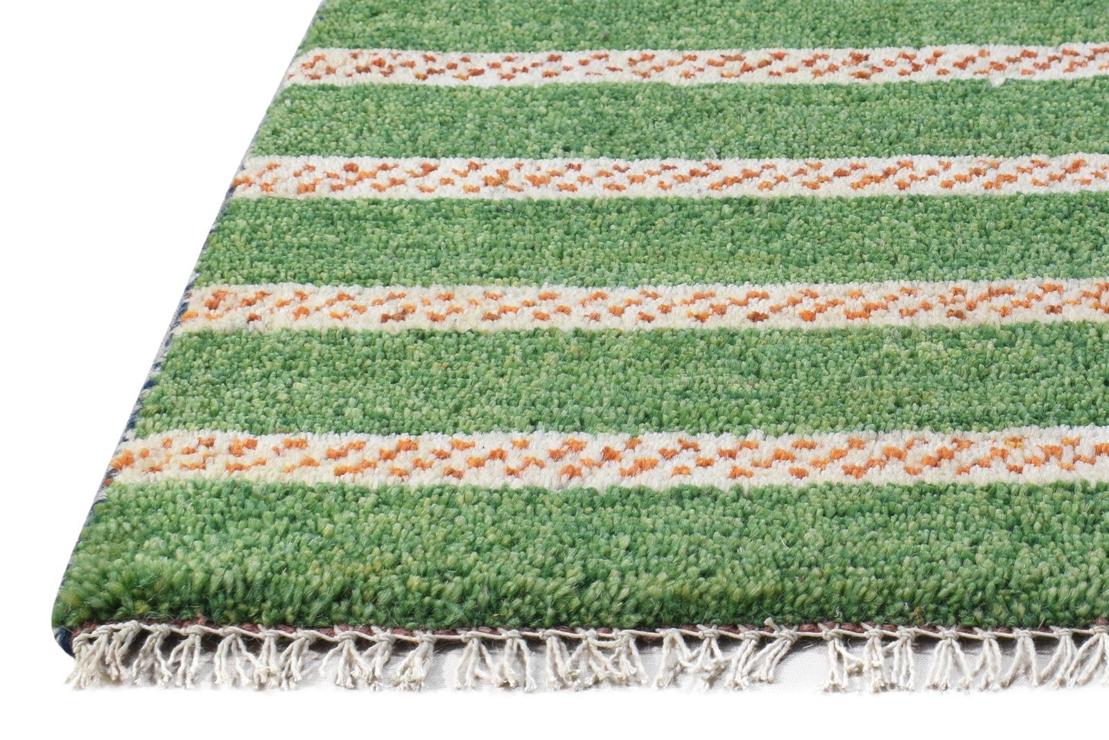 100% Wool Green Rug 1' X 2' Tribal Hand Knotted Gabbeh Southwestern Small Carpet   7864506253461