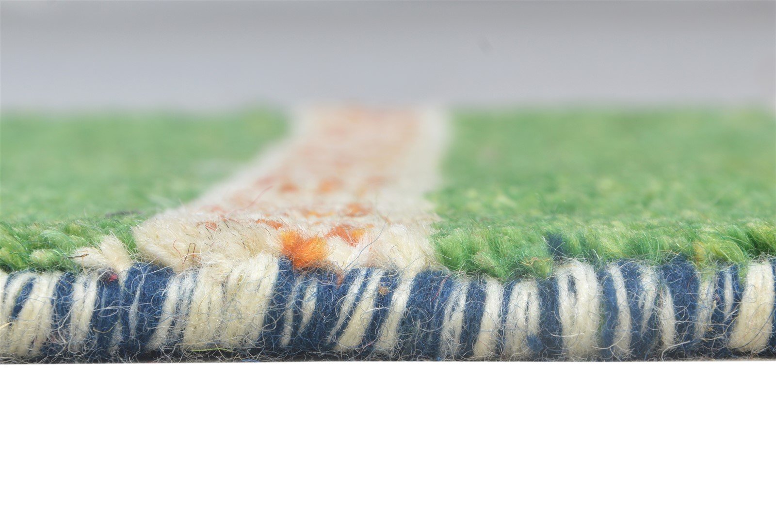 100% Wool Green Rug 1' X 2' Tribal Hand Knotted Gabbeh Southwestern Small Carpet   7864506253461