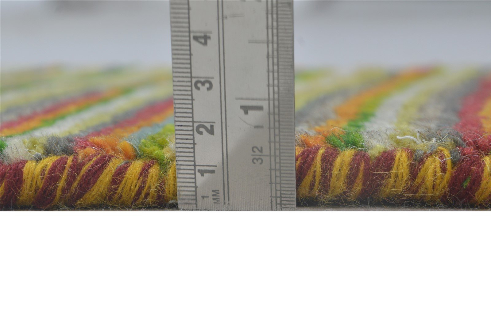 100% Wool Green Rug 1X2 Modern Hand Knotted Scandinavian Striped Small Carpet   7864205115541
