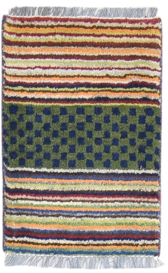 100% Wool Green Rug 1X2 Persian Hand Knotted Gabbeh Southwestern Small Carpet   7864203575445