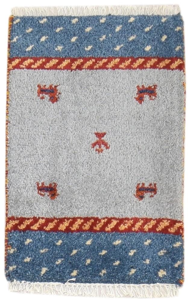 100% Wool Grey Rug 1' X 2' Persian Hand Knotted Gabbeh Southwestern Small Carpet   7864204066965