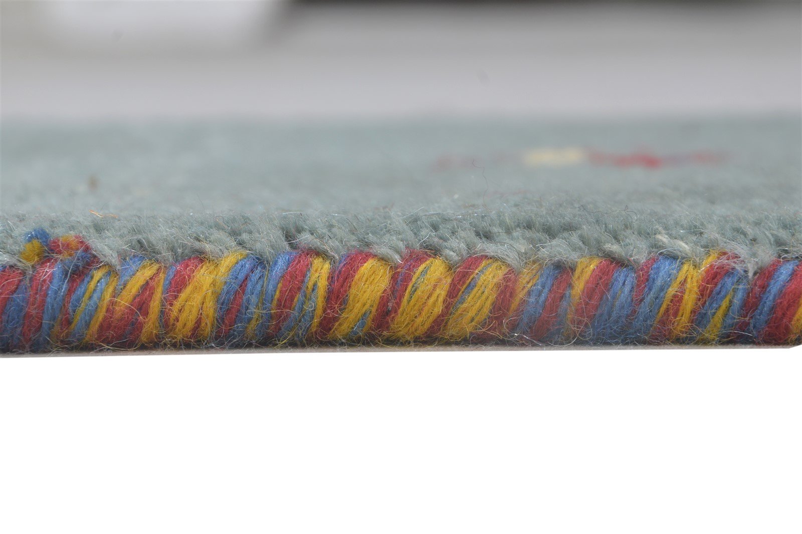 100% Wool Grey Rug 1' X 2' Persian Hand Knotted Gabbeh Southwestern Small Carpet   7864213307541