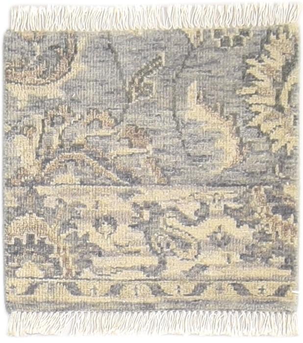 100% Wool Grey Rug 2' X 2' Persian Hand Knotted Oushak Oriental Small Square   7864120410261