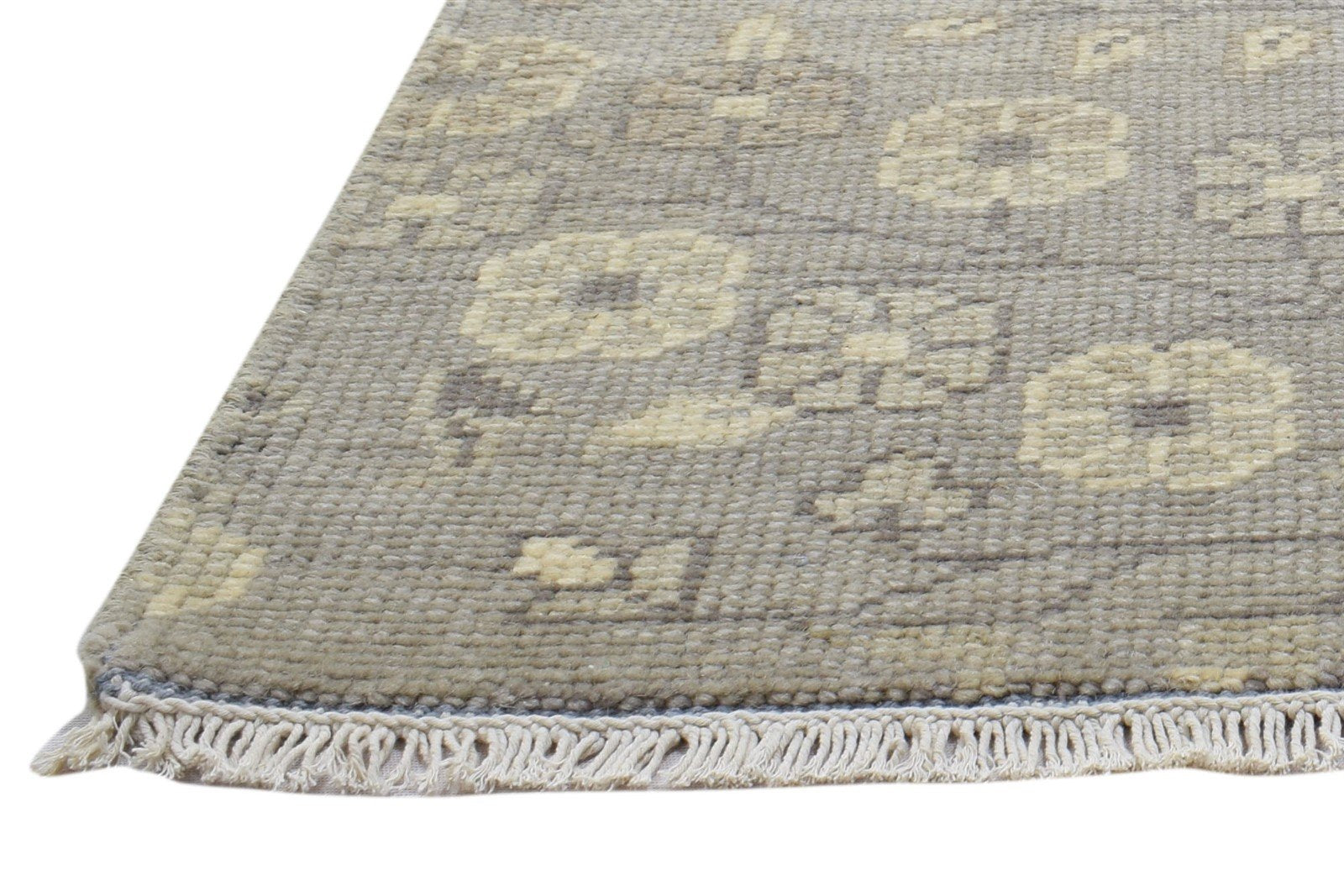 100% Wool Grey Rug 3X3 Persian Hand Knotted Sarouk-Indian Oriental Room Size   7864086200469