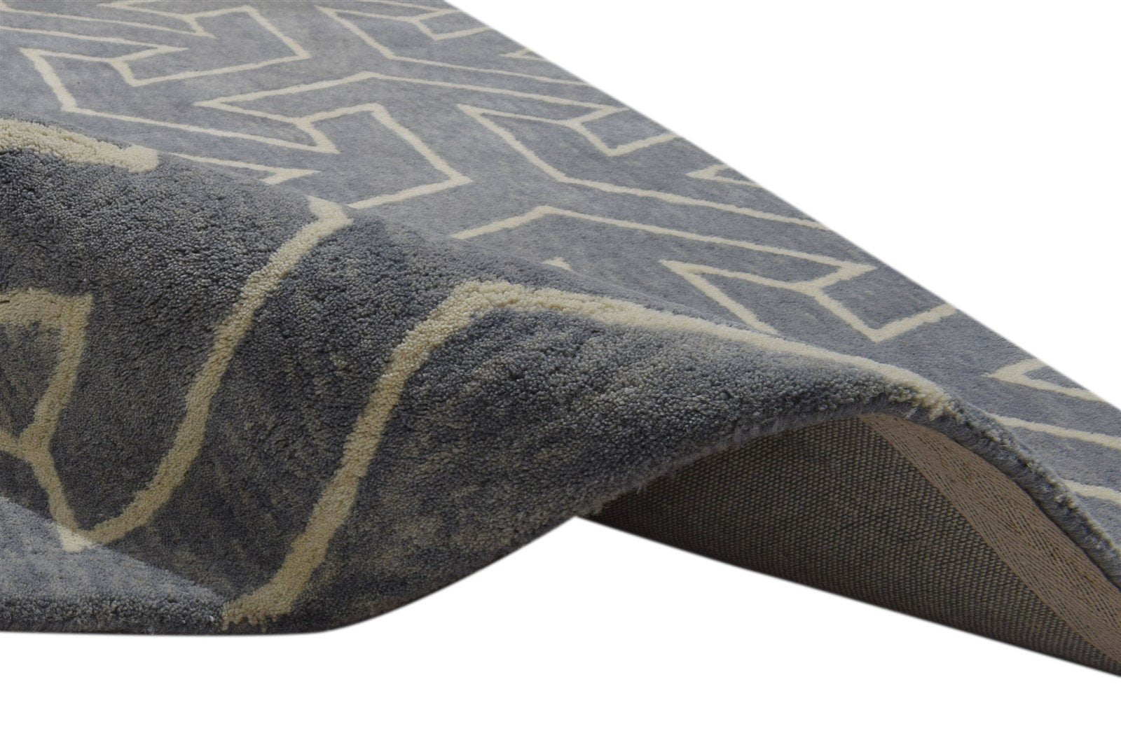 100% Wool Grey Rug 4X6 Modern Hand Tufted Scandinavian Arrow Room Size Carpet   7864083415189