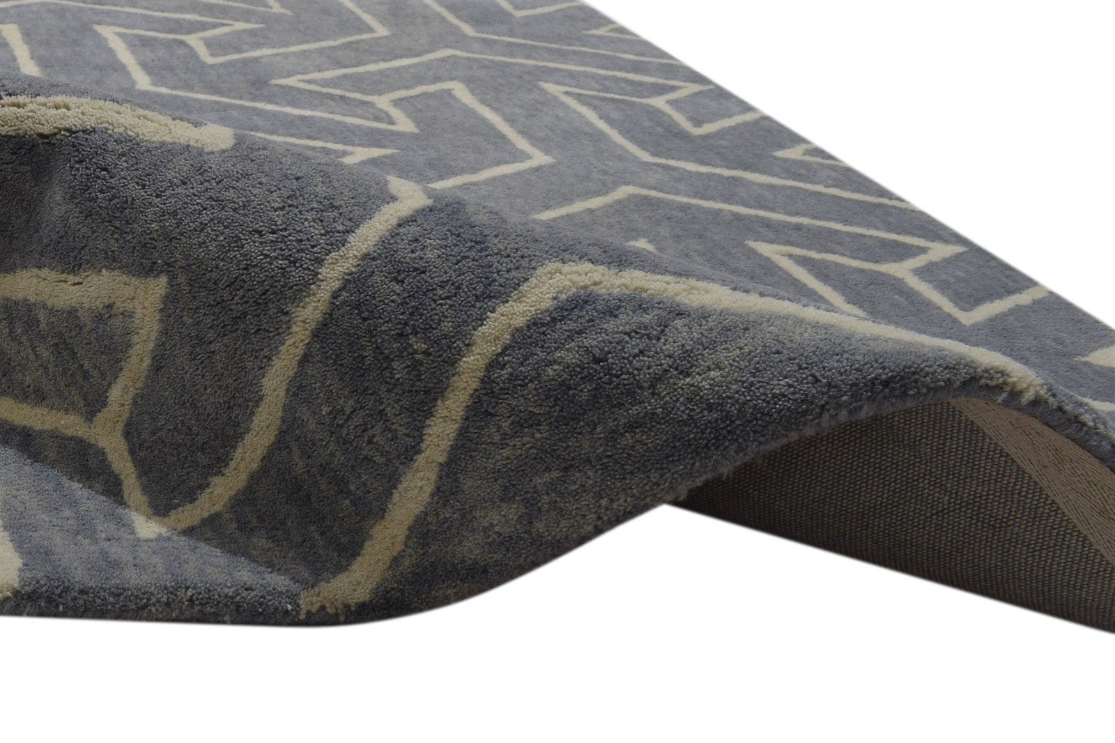 100% Wool Grey Rug 4X6 Modern Hand Tufted Scandinavian Arrow Room Size Carpet   7864083644565