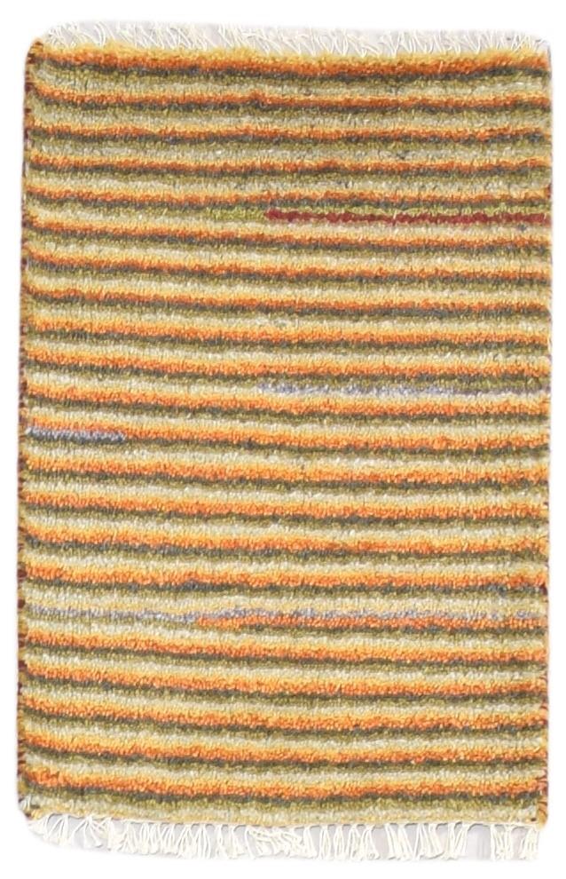 100% Wool Orange Rug 1X2 Modern Hand Knotted Scandinavian Striped Small Carpet   7864203739285