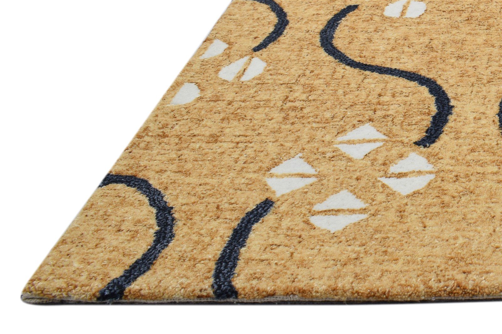 100% Wool Orange Rug 2' X 3' Modern Hand Tufted French Trellis Small Carpet   7864138072213
